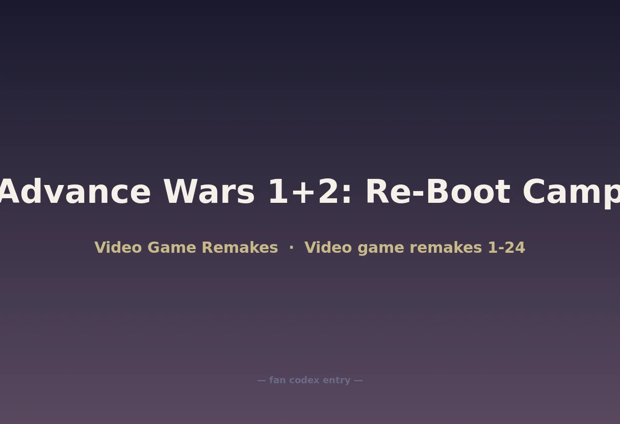 Advance Wars 1+2: Re-Boot Camp