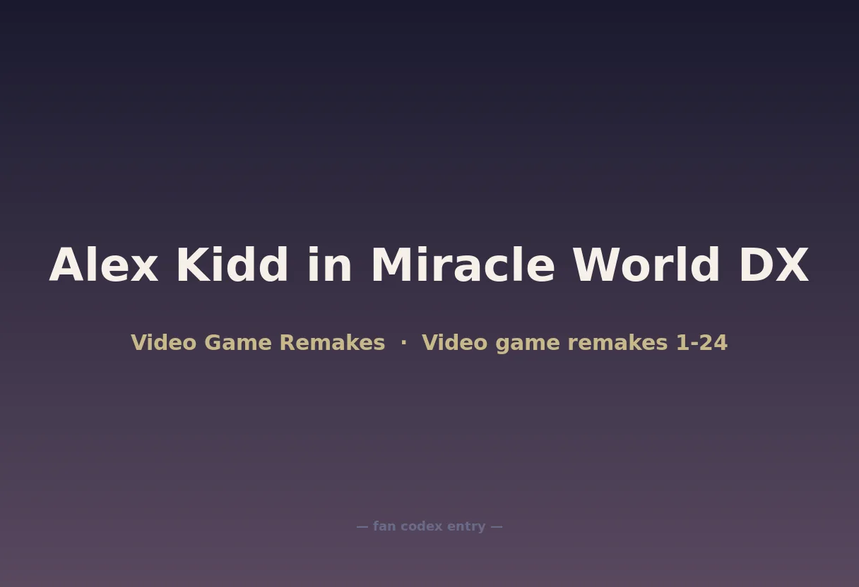Alex Kidd in Miracle World DX